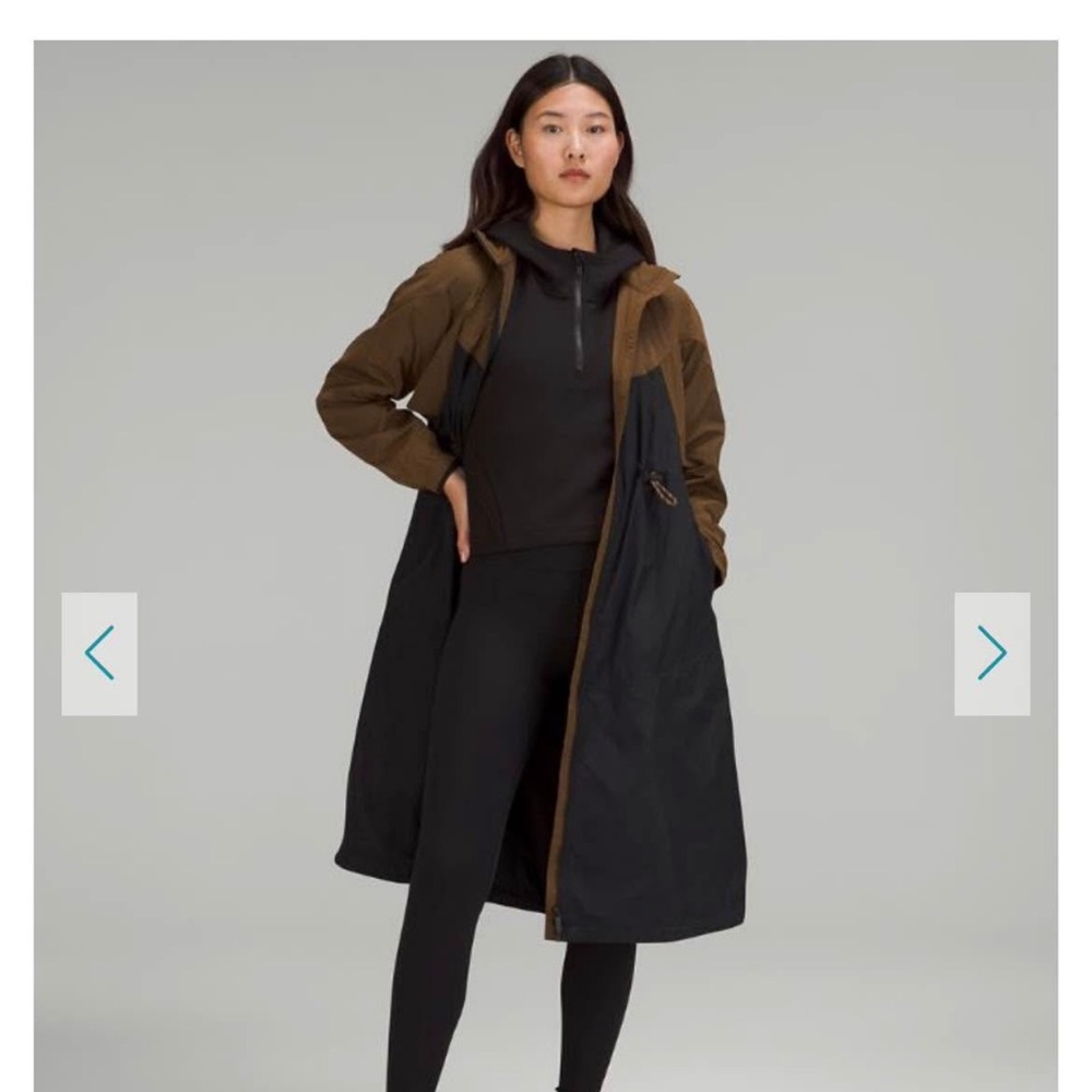 lululemon athletica Black and Brown Trench Coat